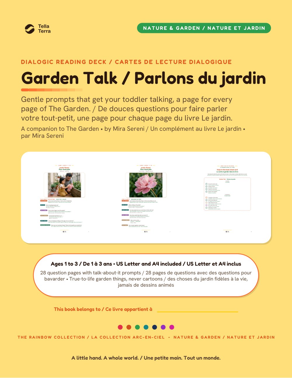 Couverture de Parlons du jardin, édition bilingue anglais et français