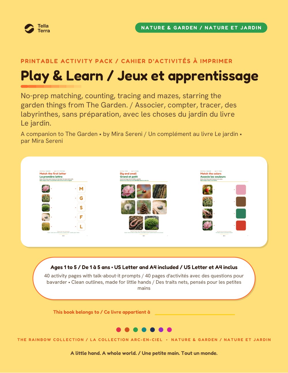 Couverture de Jeux et apprentissage, édition bilingue anglais et français